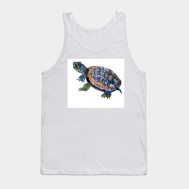 River Turtle, Slider, Turtle artwork Tank Top by surenart